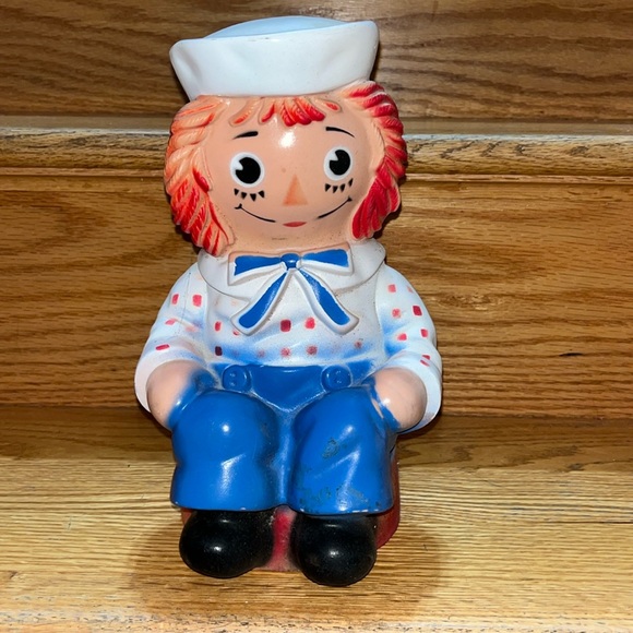 Vintage Raggedy Andy Doll Plastic Bank 1972 Collectible - Picture 1 of 4